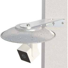 Outside Corner Wall Mount for Wyze Cam Pan V3,with Weatherproof Protective Metal Cover,Avoids Rain and Snow Covering Camera Lens,270° No Blind Spot Monitoring Area-Aluminum Silver