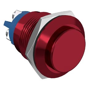 STARELO 16MM 5/8" Momentary Push Button Switch High Round 250V AC 5A 12V 36V DC 2A 1NO SPST Waterproof Aluminum Shell(Blue).