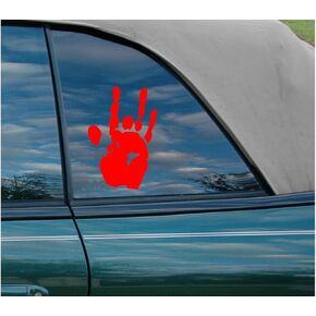 Jerry Garcia Handprint Dead Cut Decal Sticker for Car Truck Bumper Window (5.5" inches (White)