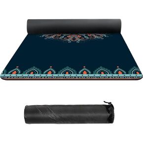 nuveti Suede TPE Yoga Mat Eco Friendly Non Slip Yoga Mats with Carrying Bag,72"x32" Extra Thick 8MM Exercise & Workout Mat for Yoga, Pilates and Fitness