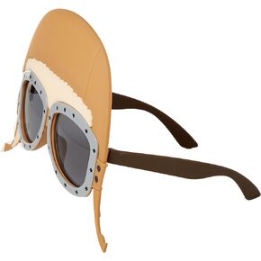 Sun-Staches Airplane Pilot Goggle Sunglasses | Aviator Shades Costume Accessory | UV 400 | One Size Fits Most