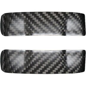 Real Carbon Fiber Safety Belt Buckle Decoration Sticker Patch Shell for Tesla Model 3 Model Y Car Interior Dash Covers Interior (Bright Blakck 1pcs)