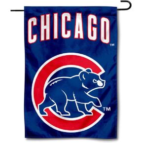 Chicago Baseball Team Walking Bear Double Sided Garden Flag