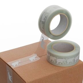Packing Tape 2 Rolls, Packing Tape for Moving Boxes 60 Yards, Decorative Packing Tape for Small Business, Elephant Tape for DIY Art Craft