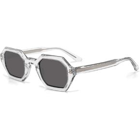 Hexagon Polarized Sunglasses for Women and Men, High Definition, Anti-Glare, UV Protection 1777S