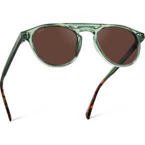 نظارات شمسية مربعة للرجال من WearMe Pro Urban: تصميم جسر مزدوج، إطارات مستديرة حديثة وعدسات مستقطبة