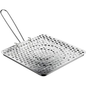 Classica Foldable Stainless Steel Toaster – Ideal for Bread, Tortillas, Arepas, And Bolillos (430 Stainless Steel)