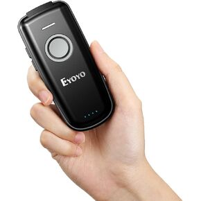 Eyoyo Mini 1D Bluetooth Barcode Scanner Wireless, With Power On/Off Button, Volume Up/Down Button,1500mAh Rechargeable Battery, Portable Bar Codes Reader for Windows, Mac Computer, Android, iOS Phones