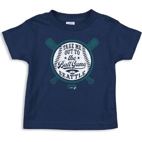 Take Me Out to The Ball Game Baby Apparel for Seattle Baseball Fans (NB-7T)