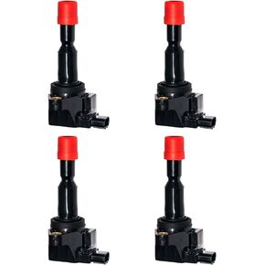 MAS Set of 4 Ignition Coils Pack Compatible with 2007 2008 Honda Fit 1.5L L4 Replacement for UF581 C1578 30520-PWC-003 5C1635