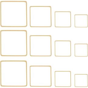 70pcs Earrings Beading Hoop Earring Finding Square Hollow Pendant for Jewelry Making DIY Crafts Art Creation Girl Gift (Square)