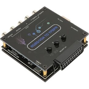 RGBS VGA SCART to YPBPR Component Converter, Color Difference Component, Support Sound Left and Right Channel Input SCART in Kuwait