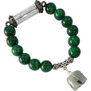 Thai Jade Bracelet Women Good Luck Jewelry Gems Healing Yantra 5 Rows Takut with Elephant Jade Charms Bring Prosperity