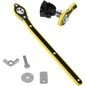 Jack Ratchet Wrench For Scissor Auto Jack Wrench Head Reinforced Design&Labor-Saving Tire Wheel Jack Wrench High Torque Car Jack Wrench Positive And Reversal Knob Design For Travel/Truck/SUV/ Vans