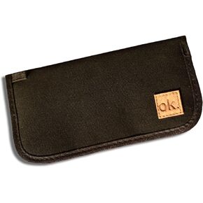ok. Double Layered EMF Phone Pouch and Wallet blocking phone wallet envelope sleeve made with natural canvas. Block radiation from mobile phone 5G cellphones, faraday bag okbeanie