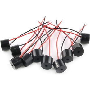 E-outstanding 10-Pack DC 12V 85dB Wired Connector Active Electronic Buzzer 12x9MM Band Alarm Loudspeaker