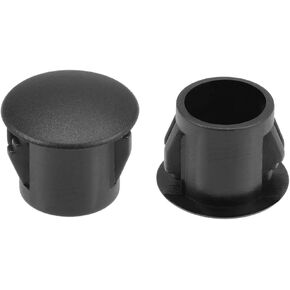 uxcell Hole Plugs Black Plastic 6mm Snap in Locking Hole Tube(5.5-6mm) Steel Furniture Fencing Post Pipe Insert End Caps for Fitness Equipment 100 Pcs