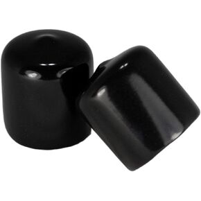 Made in USA Prescott Plastics 1 3/4"- 1.75" Inch Round Vinyl Plug Insert (50 Pack), Black Tall Rubber Flexible End Cap for Metal Tubing, Fence, Glide Insert for Pipe Post and Furniture
