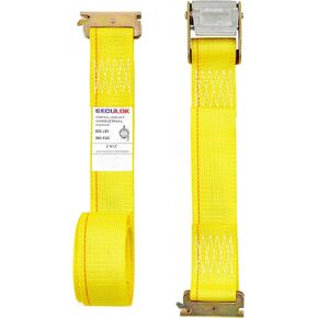 2" x 16' Logistic E-Track Cam Buckle Straps with 835 Lbs WLL, Durable and Secure Cargo Tie-Downs for Trucks, Vans & Trailers, Ideal for Safe Transit (Grey)