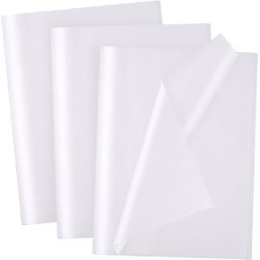 Hlonon 100 Sheets White Tissue Paper 12 x 20 Inches Recyclable White Wrapping Paper Bulk for DIY Crafts Birthday Baby Shower Christmas Gift Wrapping Crafts Decor