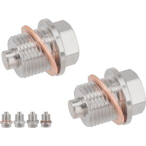 5 PCS Stainless Steel Engine Front Differential Rear Transmission Oil Drain Fill Plug Kit, fits Polaris General Rzr Ranger Scrambler Sportsman Replace 7052306 2203738 2203739 3234756 3234755