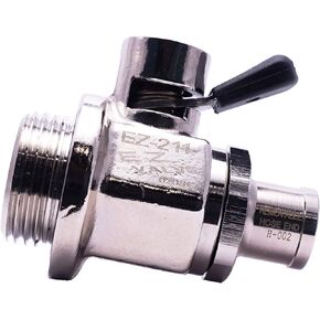 EZ-211(27mm-2.0) EZ Oil Drain Valve with removable Straight Hose End(H-002) Combo