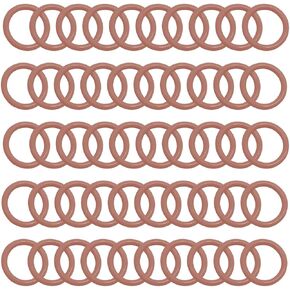 50PCS O-Ring Replacement, OEM#11105 Vehicle Oil Drain Plug Gasket, Wear Resistance Nitrile Rubber Automotive Petrol Pump Seal Accessories, Universal for Motorcycle, SUV, Truck（Green）
