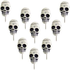 20Pcs Pushpins Skull Shape Tacks and Push Pins for Cork Board Thumb Tacks Decorative for Wall,Photo Wall,Maps,Bulletin Board (Style 1)