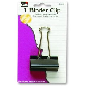 Charles Leonard Binder Clips, Mini, Black/Silver, 12-Pack (50001)