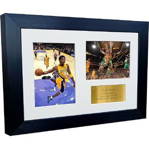12x8 A4 Kobe Bryant LA Lakers Los Angeles Autographed Signed Photo Photograph Picture Frame Basketball Poster Gift Triple G