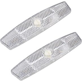 FarBoat 2pcs Night Riding Reflective Warning Spoke for Cycling MTB Mountain Bike Road Bike Accessories (4.5-Inch White)