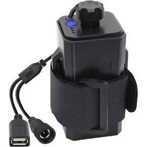 PNGKNYOCN 8.4V Battery Pack Housing, with DC and USB Ports Waterproof and Safe Battery Pack Housing, Suitable for 2/4 x 18650 Rechargeable Lithium-ion Battery Bicycle Lamp Headlights and Mobile Phones
