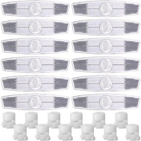 12 Pieces White Bike Reflectors Bike Wheel Reflectors Bicycle Spoke Reflector Bicycle Safety Warning Reflector Road Bike Tire Reflectors Bike Accessories for Mountain Bike Decoration Night Riding