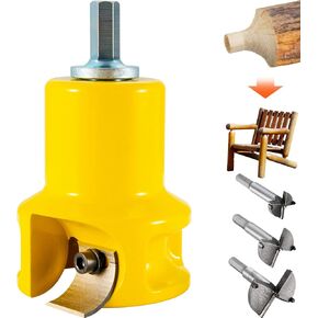 VEVOR Tenon Cutter, 1"/25.4mm & 1.5"/38mm & 2"/50.8mm, with Dual Straight Blades & Button Screws Home Master Kit, Premium Aluminum & Steel Log Furniture Cutter, Commercial Starter’s Tool for Home DIY in Saudi Arabia
