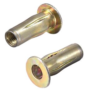 uxcell Multi-Grip Rivet-Nut, M6 Pre-Bulbed Shank Carbon Steel Color-Zinc-Plated Flat Head Threaded Insert Nut 30Pcs