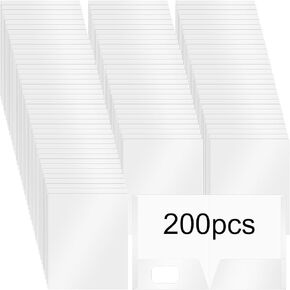 Yeaqee 200 Pack Paper Folders with 2 Pocket Glossy Laminated Letter Size Paper Portfolios Bulk Folders with Pockets File Presentation Folder for Teacher, College, Office(White)