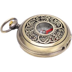 Hiking Compass, Shockproof Waterproof Brass Hollow Camping Survival Tools for Navigation Outdoor