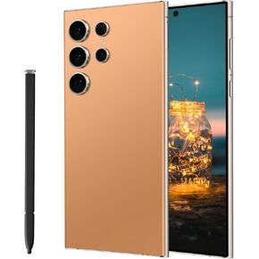 هاتف ذكي C24 Ultra 5G، هاتف غير مقفل 6+256 جيجابايت، أندرويد 13.0، كاميرا تكبير 48+108 ميجابكسل، شاشة 6.8 بوصة HD+، عمر بطارية طويل 6800 مللي أمبير، هاتف خلوي ثنائي الشريحة 5G، ثنائي الشريحة، هاتف مدمج بالقلم (أصفر ريش)