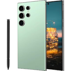 هاتف ذكي C24 Ultra 5G، هاتف غير مقفل 6+256 جيجابايت، أندرويد 13.0، كاميرا تكبير 48+108 ميجابكسل، شاشة 6.8 بوصة HD+، عمر بطارية طويل 6800 مللي أمبير، هاتف خلوي ثنائي الشريحة 5G، ثنائي الشريحة، هاتف مدمج بالقلم (أصفر ريش)