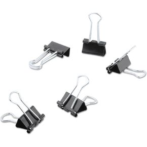Universal 11060 Mini Binder Clips, 1/4-Inch Capacity, 1/2-Inch Wide, Black, 60/Pack