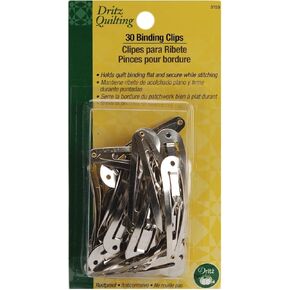 Dritz 3159 Binding Quilter's Clips (30-Count),Silver,Medium