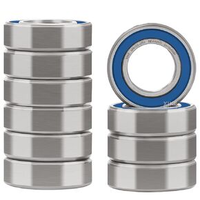 XIKE 10 Pcs MR85-2RS Bearings 5x8x2.5mm, Double Rubber Seals and Pre-Lubricated, Deep Groove Ball Bearing.