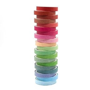 20 Rolls Washi Tape Set, Washi Tape Colorful Masking Tape 3 Meters Long and 7.5mm Wide,Bullet Log Decoration, Card Making, Scrapbook, Planner, DIY Gift Packaging.