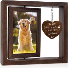 Dogs Memorial Picture Frame Dog Memorial Gifts for Loss of Dog Wooden Picture Frame Pet Bereavement Photo Frame Pet Memorial Gifts
