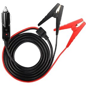 PNGKNYOCN Alligator Clamp to Cigarette Lighter Cable,14AWG 12V Cigarette Lighter Male to Battery Clips Adapter Extension Cord with 15A Fuse (6FT)