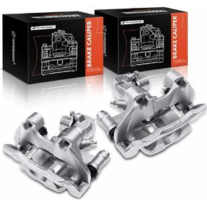 A-Premium Disc Brake Caliper Assembly with Bracket Compatible with Select Buick, Oldsmobile & Pontiac Models - LeSabre, Park Avenue, Aurora, Bonneville - Rear Driver and Passenger Side, 2-PC Set
