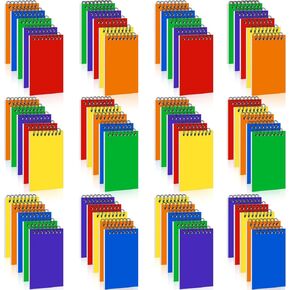 60 Pack Spiral Memo Pads 3 x 5 Inch Spiral Journal Lined Wirebound College Ruled Spiral Notebook Solid Colors, 75 Sheets/pad, Notebook for School Travel Office Business Supplies