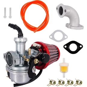 RUTU PZ22 Carburetor 22mm Carb with 38mm Air Filter Cleaner Intake Pipe Kit for SSR 110cc 125cc Sunl Roketa Taotao Monkey Coolster ThumpStar CRF Pit Bike Atv Quad Parts