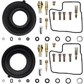 2-Pack Carburetor Repair Kits Carb Rebuild Kit with Diaphragm Replacement for Honda Shadow Spirit 1100 VT1100C 1997-2007