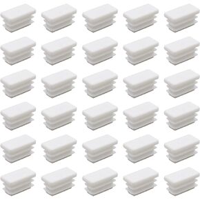 Antrader Square Plastic Plug Insert,1-Inch Square Tubing End Caps,Chair Leg Inserts, Glide Protection for Chairs and Furnitures (30 Pack)